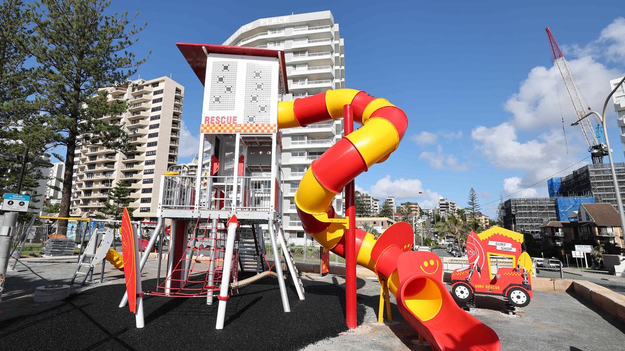 A group of Rainbow Bay residents are rallying against a new playground being built on the foreshore. Picture Glenn Hampson