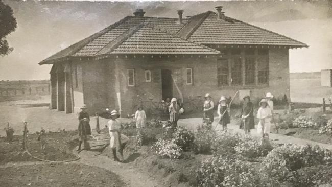 Photo of the Mysia Memorial school that was discovered in Canada and returned to the locals in December.