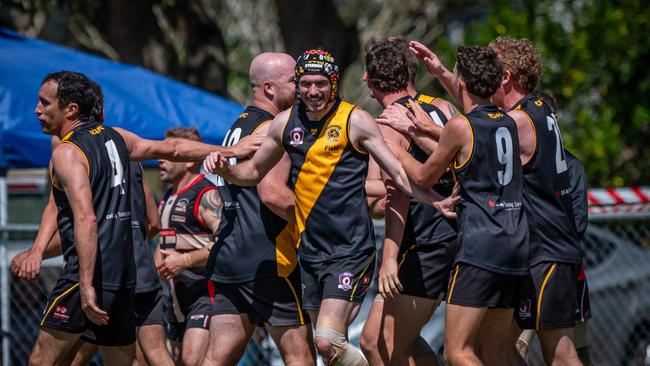 Bakers Creek Tigers Reserves team was victorious in the AFL Mackay 2024 grand finals. Picture: Daniel McLean