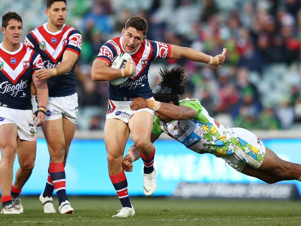 Dual-position eligible Rooster Victor Radley wins a spot on Wilson’s bench. Picture: Mark Nolan/Getty Images