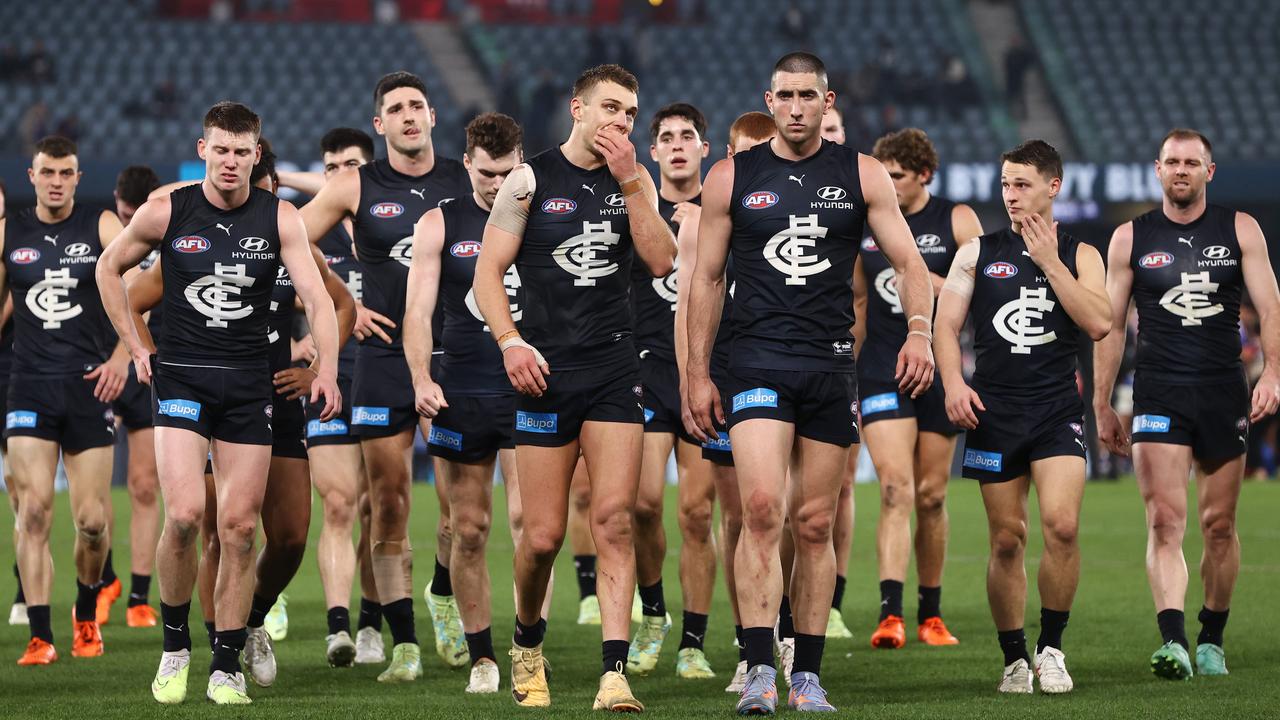 Carlton’s bottom-six has not been as good as Essendon’s this year. Picture: Michael Klein