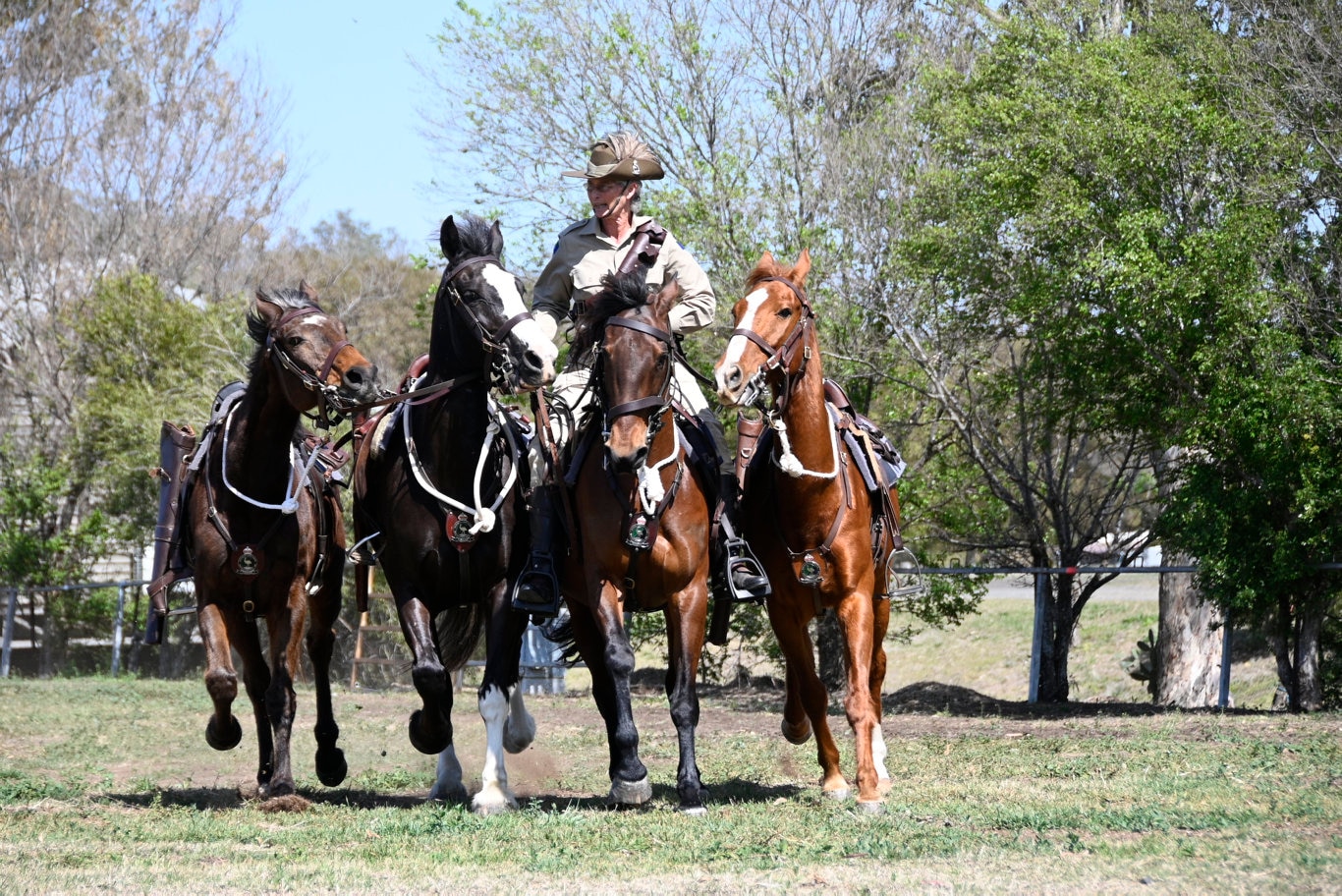 Queensland Mounted Infantry Challenge at the Toowoomba Showgrounds. Wendy Ingle, 11th Light Horse Regiment Darling Downs Troop.