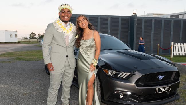 Tiki Kaono and Ariane Molina at Mackay State High School formal 2022.Picture: Michaela Harlow