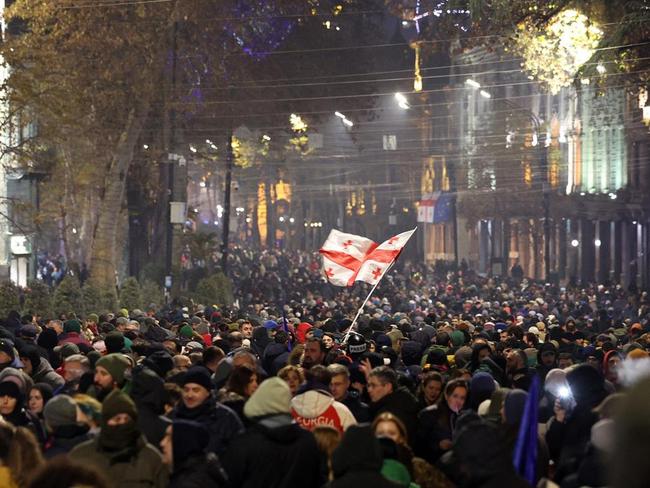 Nightly protests in Georgia continue unabated, but have a routine