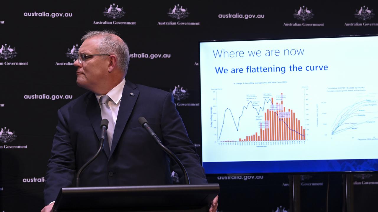 Australian Prime Minister Scott Morrison speaks to the media during a press conference at Parliament House in Canberra. Picture: Lukas Coch/AAP