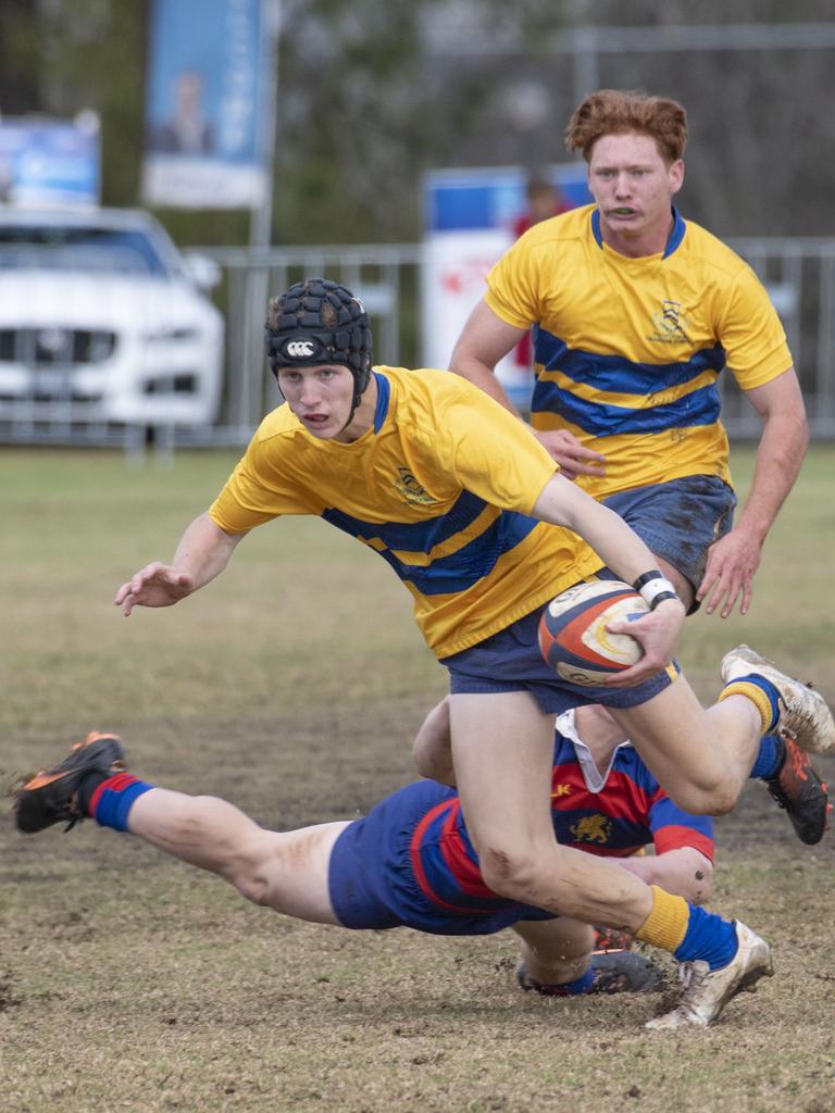 Second XVs Downlands vs TGS. O'Callaghan Cup day at Downlands College. Saturday, August 6, 2022. Picture: Nev Madsen.