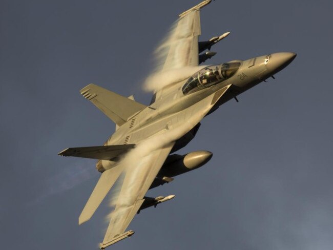 A Super Hornet aircraft from RAAF Base Amberley. Picture: Royal Australian Air Force