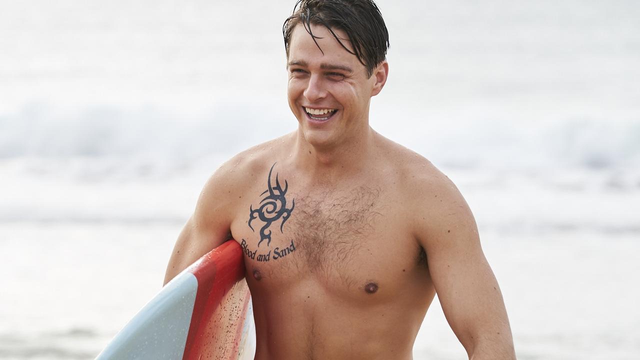 <i>Home and Away</i> actor Tim Franklin on set in Sydney. Picture: Supplied