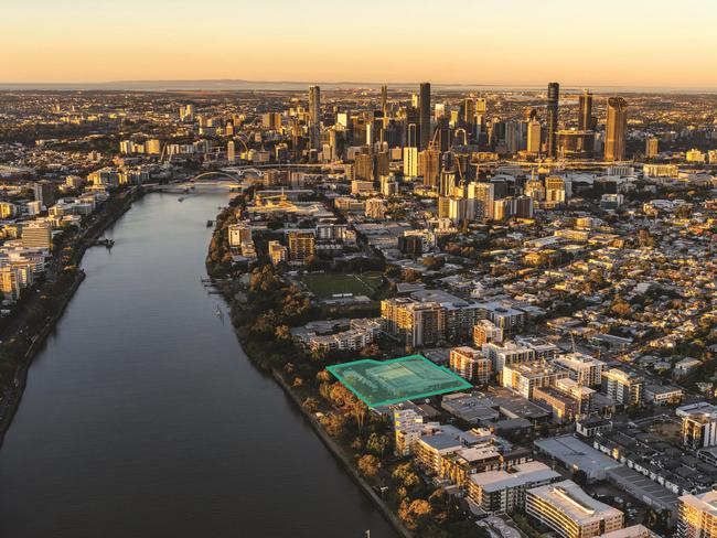 The 1.25ha riverfront site at 117 Victoria St, West End bought by Traders in Purple.