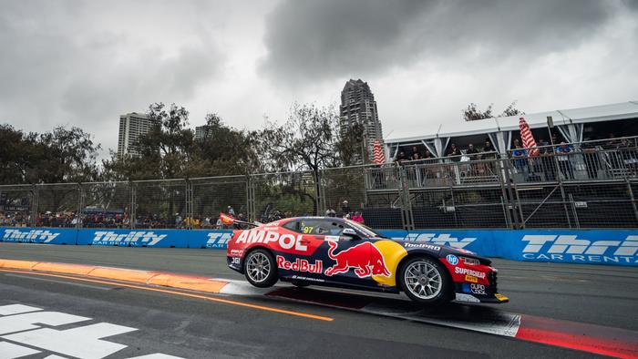 Shane van Gisbergen driver of the #97 Red Bull Ampol Racing Chevrolet Camaro ZL1 during the Gold Coast 500, part of the 2023 Supercars Championship Series at Surfers Paradise Street Circuit, on October 27, 2023 in Gold Coast, Australia. (Photo by Daniel Kalisz/Getty Images)
