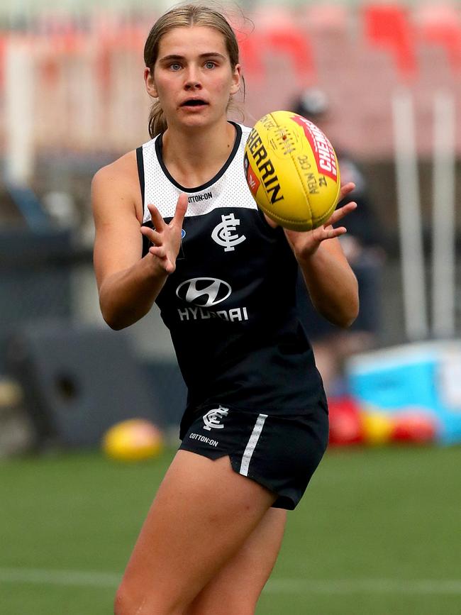 Maddy Guerin at Carlton training.