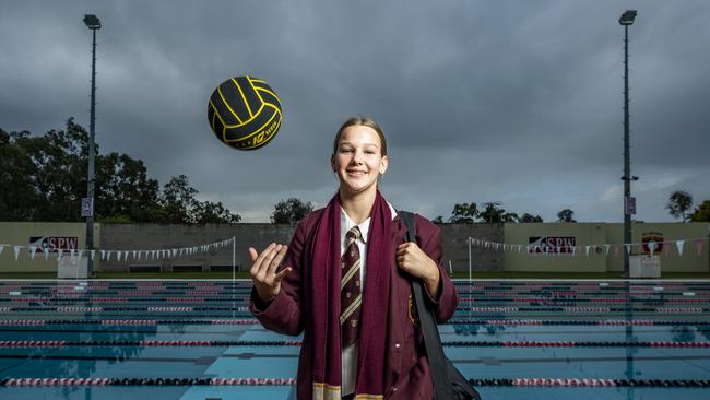 Water polo player Sienna Owen at St Peters Lutheran College