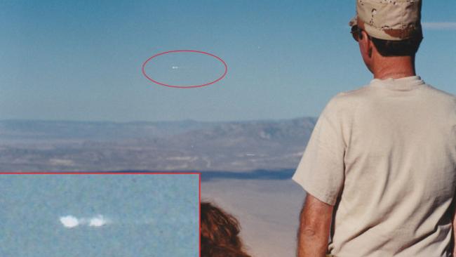 Zukowski photographed a streak in the skies over Area 51 in 1995.
