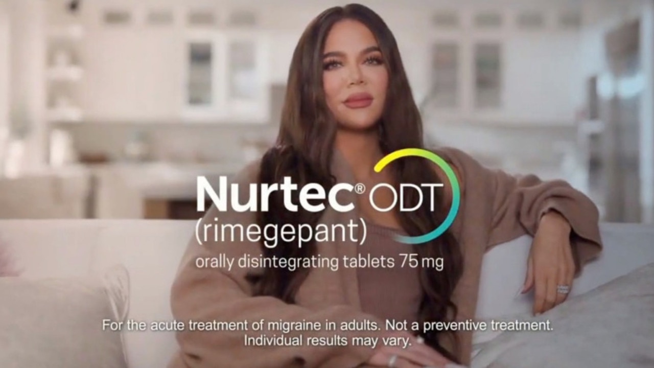 Khloe Kardashian looks totally unrecognisable in new ad for Nurtec