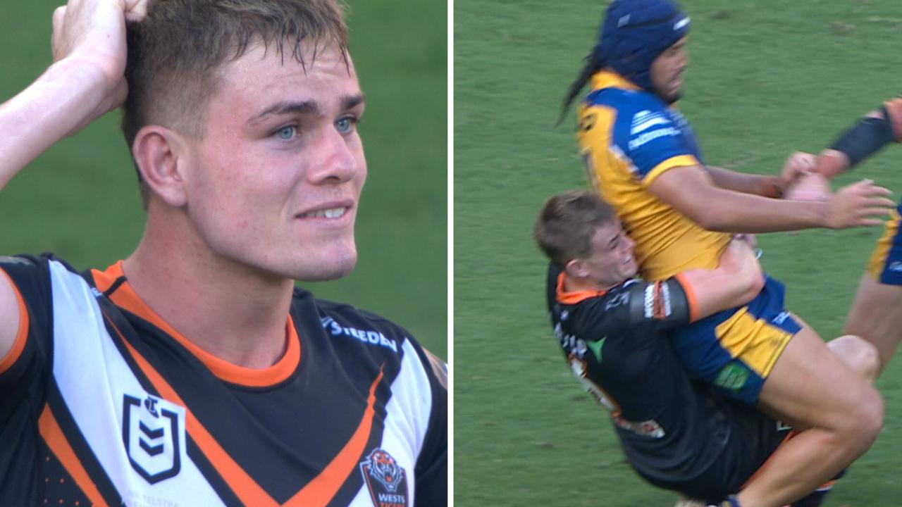 Lachlan Galvin was sin-binned for a hip drop tackle.