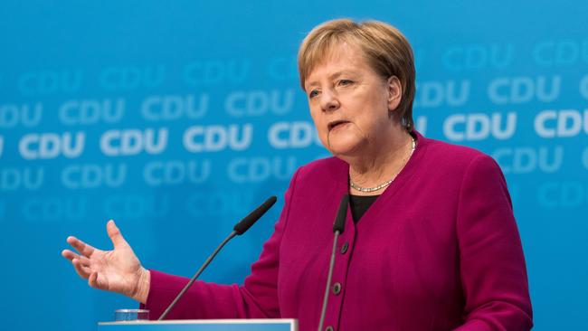 German Chancellor and leader of the Christian Democratic Union Angela Merkel has stepped down from her position. Picture: AFP