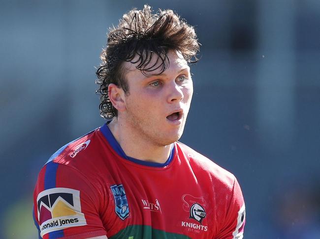 Former Newcastle Knights player Eddie Hampson (Edward) in action for the club's Jersey Flegg U21s side. Picture: Bryden Sharp Photography / Supplied