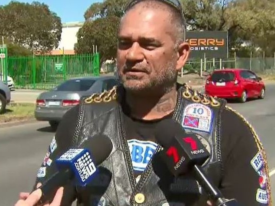 Dean Martin is the former national president of the Rebels outlaw motorcycle gang. Picture: Nine news