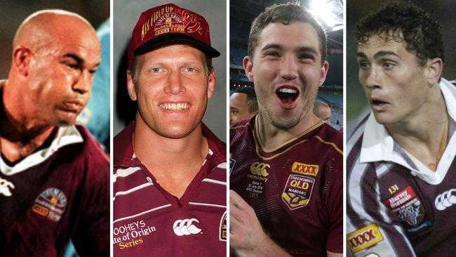 Gladstone's best State of Origin players: Jason Hetherington, Gary Larson, Corey Oates and PJ Marsh.