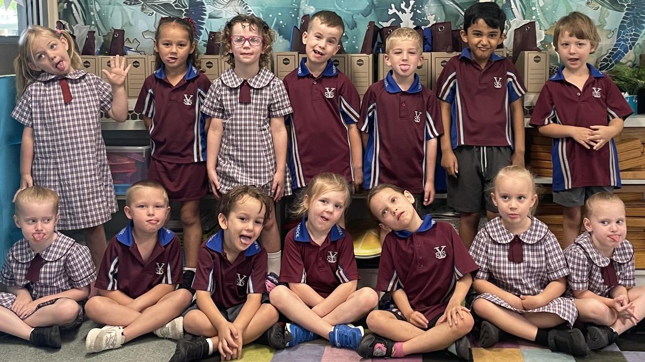 The Prep students of Yarrilee State School celebrate their first year of school.