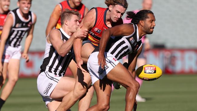 Former Port Adelaide Magpie Anthony Wilson has signed for Melton South for two seasons. Picture: SANFL Image/David Mariuz