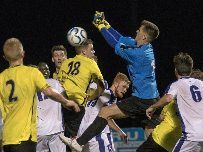 United goalkeeper Griffin Bambach also made his first NPL appearance last weekend. Photo by Andrew Shaw/visiblefocus.com