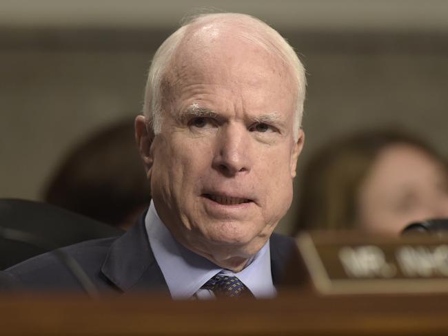 Senator John McCain pulls his support from Trump. Picture: AP/Susan Walsh