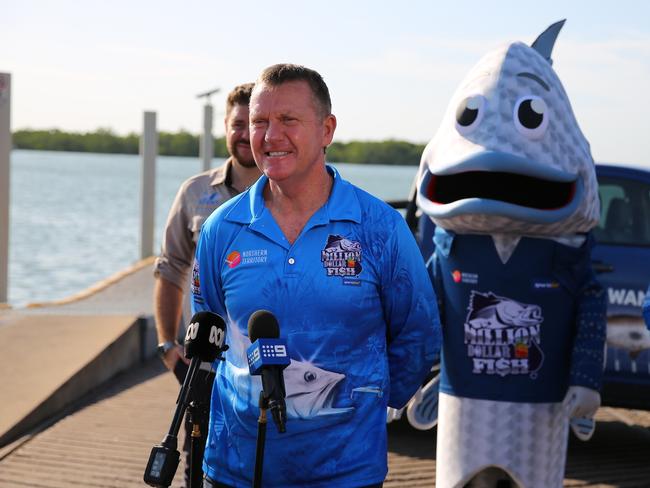 Major Events Minister Paul Kirby was excited to officially open season eight of the Million Dollar Fish competition. Picture: Supplied.