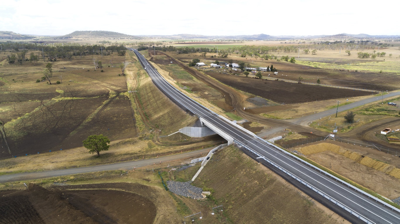 FGG Couper Rd overpass of the Toowoomba Second Range Crossing.