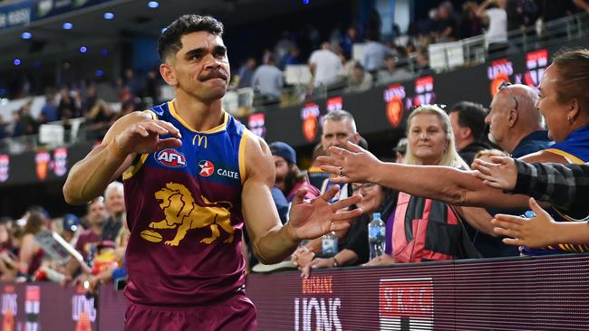 The Lions might not have to leave the Gabba until grand final day. Picture: Albert Perez/AFL Photos via Getty Images