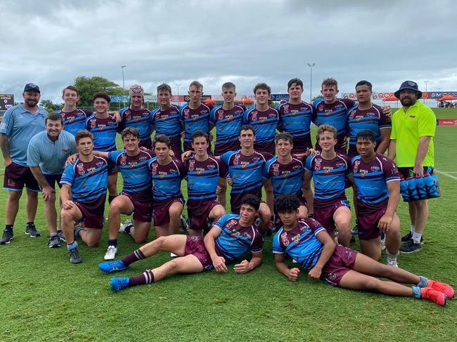 Capras under-16 players and coaching staff after their pre-season trial against the Mackay Cutters last month.