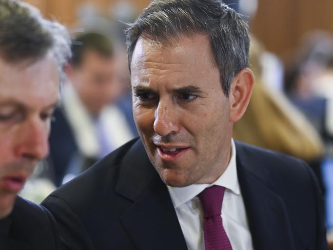 CANBERRA, AUSTRALIA, NewsWire Photos. JANUARY 25, 2024: Federal Treasurer Jim Chalmers during The Hon Anthony Albanese MP, Prime Minister of Australia address to the National Press Club of Australia in Canberra. Picture: NCA NewsWire / Martin Ollman