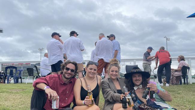 Jack Klees, Baylee Mackay, Holly Johnson and Jacob King at Cairns Cup Carnival on Saturday. Picture: Andreas Nicola