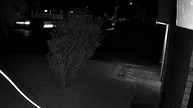 Emergency services were called to a home on Brunswick St, Ballina about 9.15pm on April 10, after shots were fired into a home. NSW Police released CCTV footage of a blue Ford Falcon sedan seen in the area at the time. Picture: NSW Police