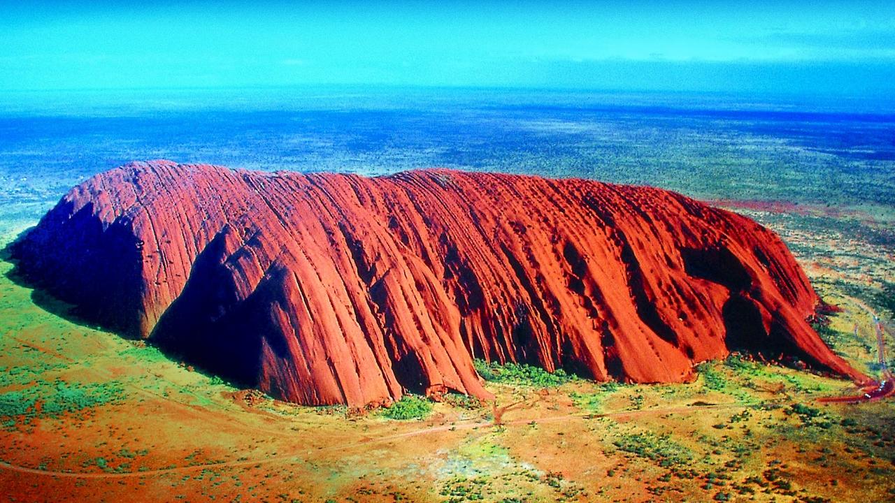 01/08/2007. Aerial view of Uluru. (Voyages Tours Handout Picture / free to use). Picture: Supplied / Sails Resort
