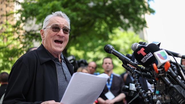 US actor Robert De Niro speaks in support of US President Joe Biden. Picture: CHARLY TRIBALLEAU / AFP