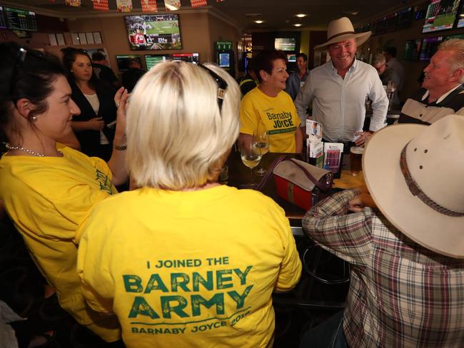 Mr Joyce finds favour with supporters while beginning his by-election campaign yesterday. Pictures: Lyndon Mechielsen/The Australian