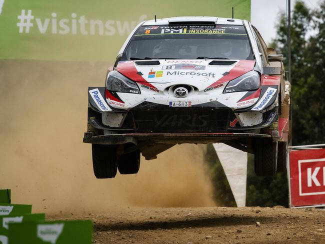 Ott Tanak (EST) performs during FIA World Rally Championship 2018 in Coffs Harbour, Australia on November 18, 2018