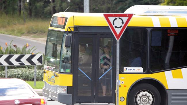 A packed bus at Helensvale. Picture: Luke Marsden.