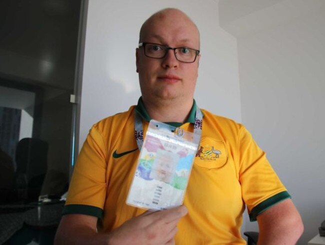 Socceroos fan Aaron Camm is outraged over the cancellation.