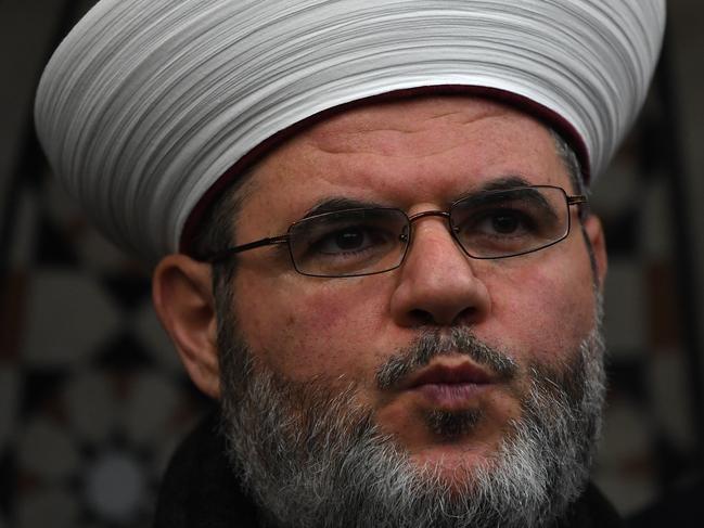 Sheikh Yahya Safi, the Imam of Lakemba Mosque, at the Eid prayers. Picture: Dean Lewins