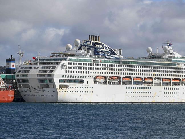 P&O Pacific Explorer docked at Port Lincoln Wednesday, March,27,2024.Picture Mark Brake