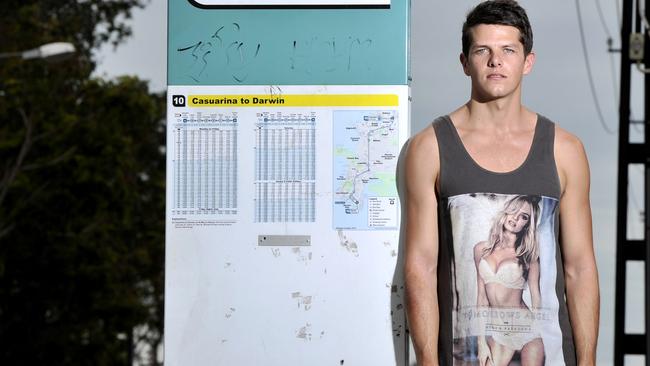 Daniel Willis said he was kicked off a bus because the driver didn't like his Victoria’s Secret singlet. Picture: Daniel Hartley-Allen.