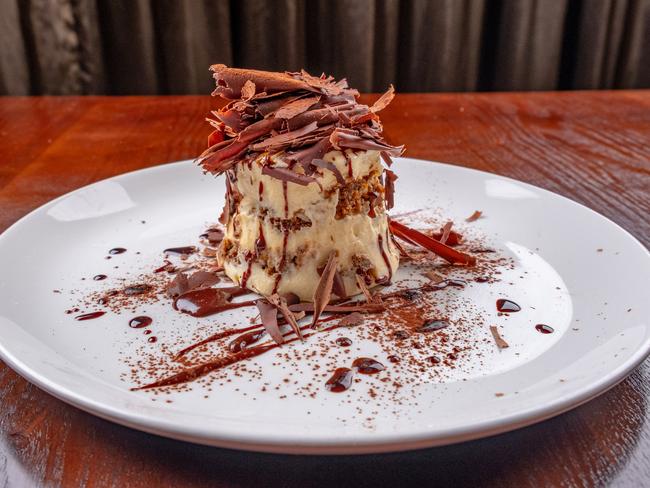 Traditional Italian desserts: The tiramisu at Persone restaurant.