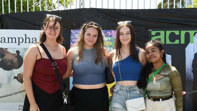 Zoe O’toole, Ameliah Lampard, Olivia Sullivan and Niena Moha Zaki at St. Jerome’s Laneway Festival in Melbourne 2024.