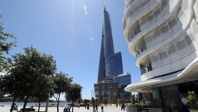 Crown’s tower at Barangaroo is Sydney’s tallest building. Picture: Richard Dobson