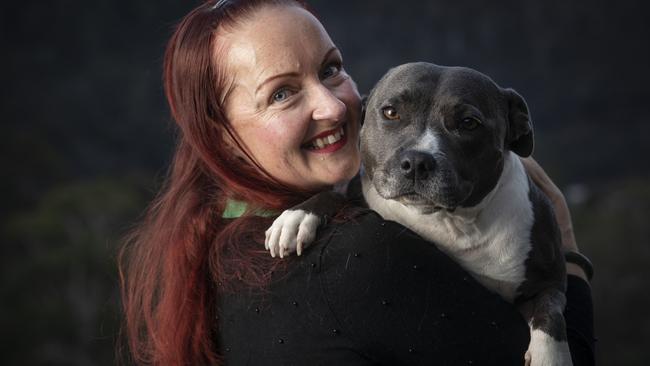 Ms Millhouse with her dog Daisy. Picture: Chris Kidd