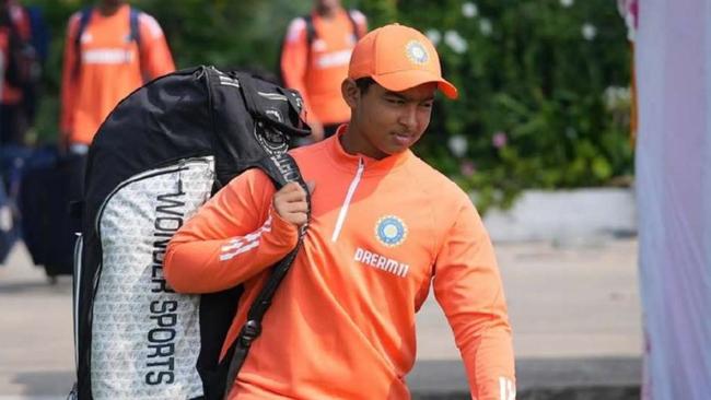 13-year-old Vaibhav Suryavanshi was sold for A$200,000 to Rajasthan Royals. The prodigy hit a 58-ball century against Australia’s Under-19 team earlier this year. Photo: X.