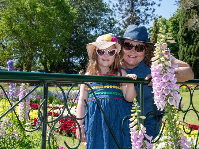 Grace, and her mother Melissa Latter, in Queens Park for the Carnival of Flowers, Sunday, September 22, 2024. Picture: Bev Lacey