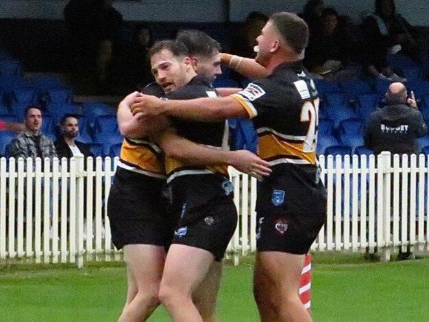 The Matraville Tigers celebrate a try against Mascot. Picture: Contributed